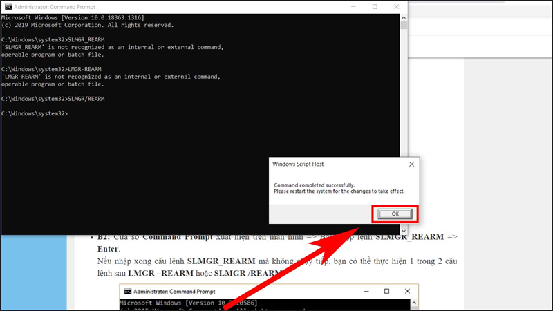 Màn hình sẽ hiện lên cửa sổ “Command Prompt”